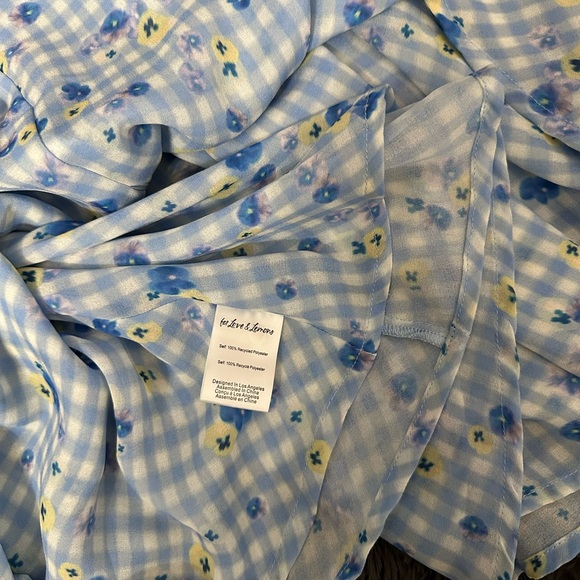 For Love And Lemons Blue Floral
Gingham August Mini Dress - Picture 9 of 10